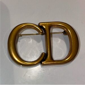 Dior Textured Gold Brooch